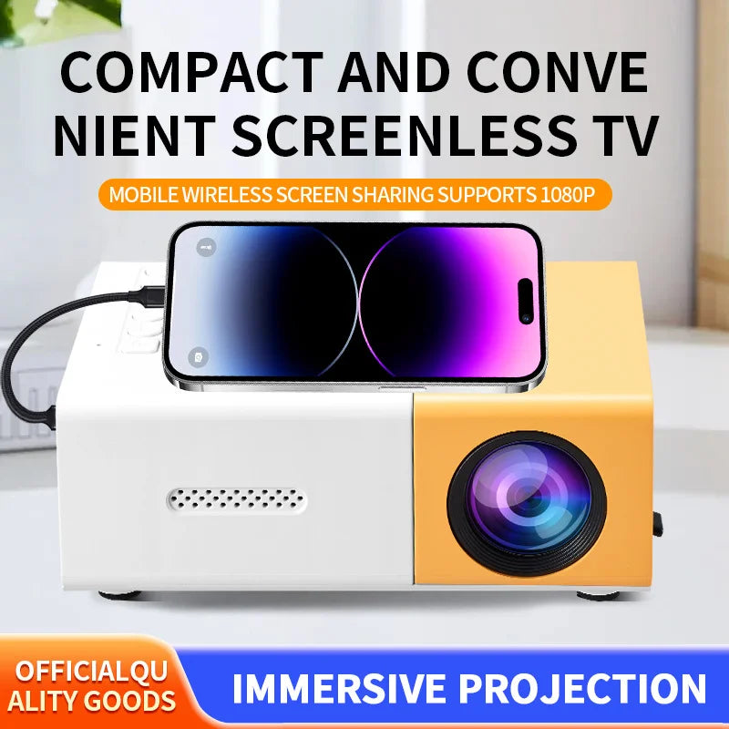 Mini proyector HD YG300, proyector portátil para cine en casa, películas al aire libre, teléfono móvil, LED, USB, proyector 
