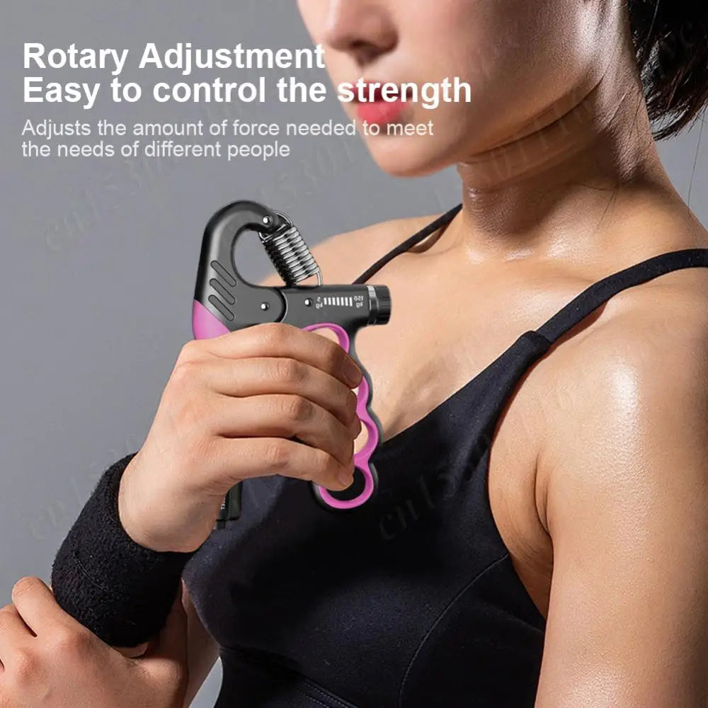 Adjustable Hand Grip Strengthener 5-150KG Grip Strength Trainer with Counter Ergonomic Hand Strength Exercise for Gym Fitness