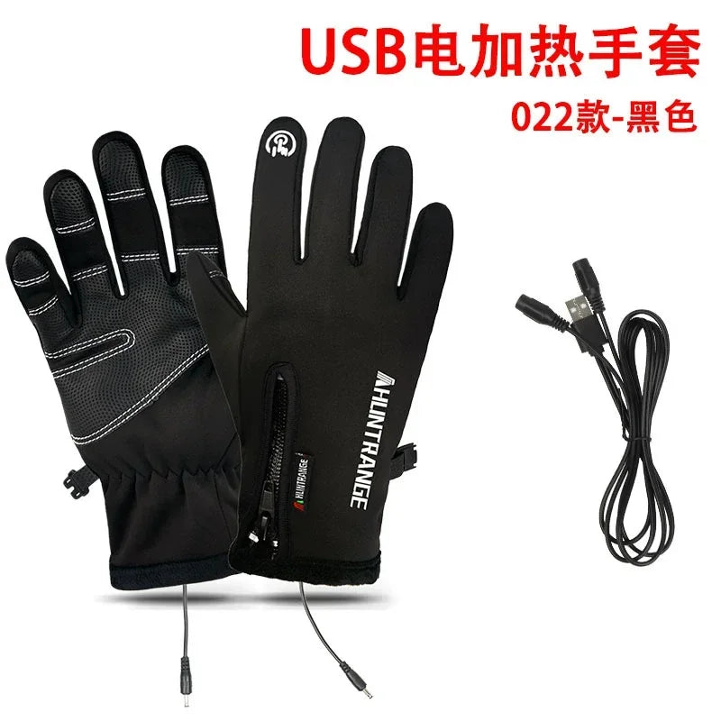 Winter Warm Rechargeable Electric Liner Heated Gloves Outdoor Riding Skiing Motorcycling Gloves Cycling Accessories Hand Warmer