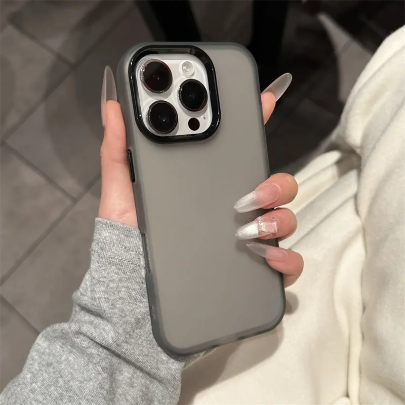 Translucent Bright Color Phone Case For iPhone 16 15 14 Plus 13 12 11 Pro Max Clear Matte Soft Silicone Shockproof Rubber Cover