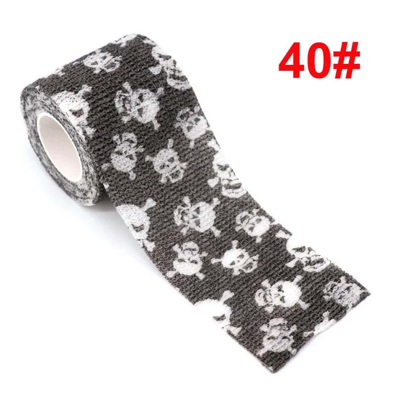 2.5cm/5cm Animal Printed Self Adhesive Elastic Bandage 4.5m Sports Wrap Tape for Tattooing Finger Joint Knee First Aid Kit Pet
