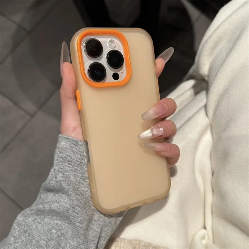 Translucent Bright Color Phone Case For iPhone 16 15 14 Plus 13 12 11 Pro Max Clear Matte Soft Silicone Shockproof Rubber Cover