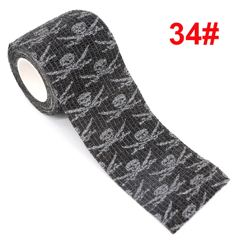 2.5cm/5cm Animal Printed Self Adhesive Elastic Bandage 4.5m Sports Wrap Tape for Tattooing Finger Joint Knee First Aid Kit Pet