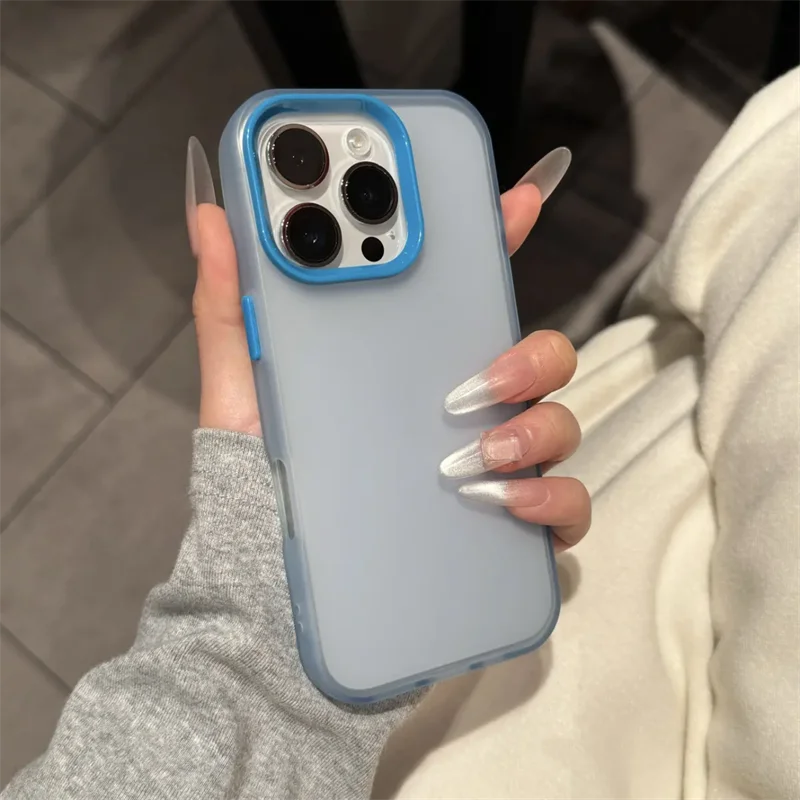 Translucent Bright Color Phone Case For iPhone 16 15 14 Plus 13 12 11 Pro Max Clear Matte Soft Silicone Shockproof Rubber Cover