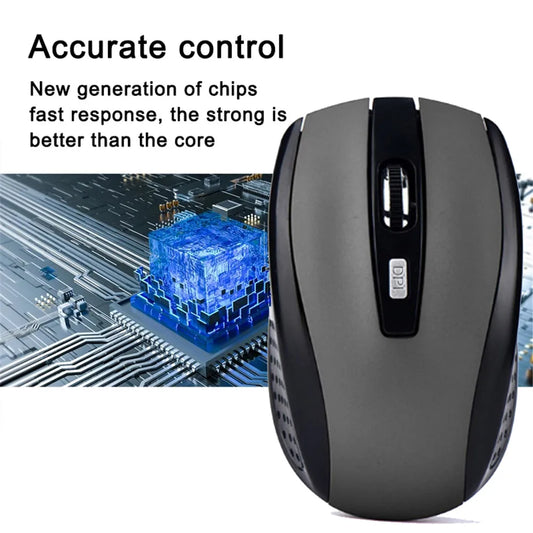 Mouse Inalámbrico 2.4G – 6 Botones, DPI Ajustable y Retroiluminación