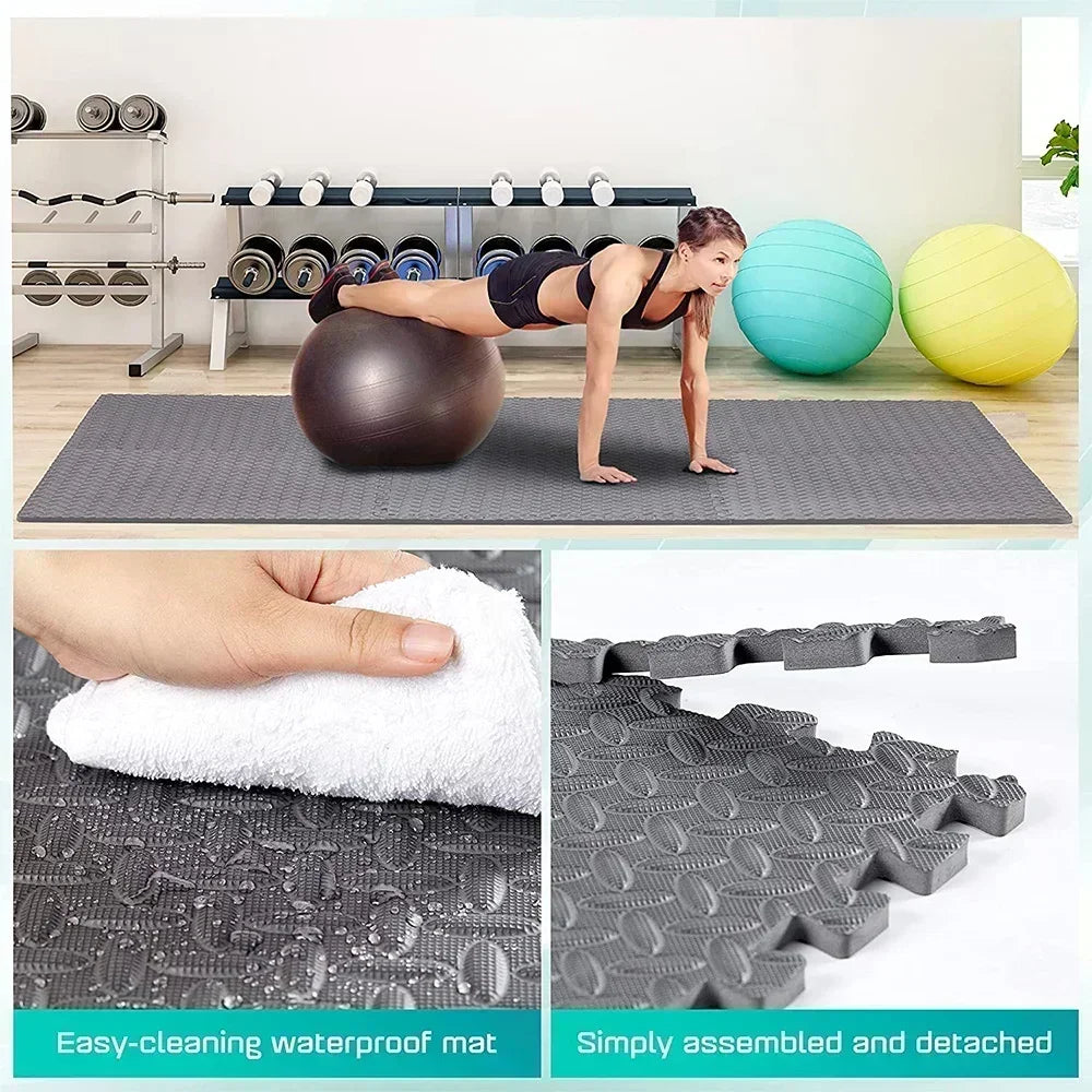 4-20Pcs Puzzle Fitness Mat Eva Interlocking Foam Floor Tiles for Home Gym Home Gym Equipment Mat Non-Slip Floor Mat for Kids