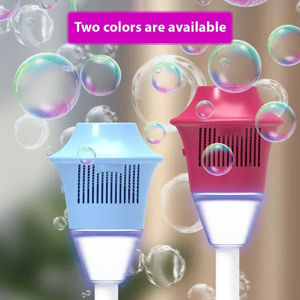 Stand Bubble Machine with Lights&music for Outdoor Soap Bubble Blower Suitable for Water Sport Wedding Party Decor Bubble