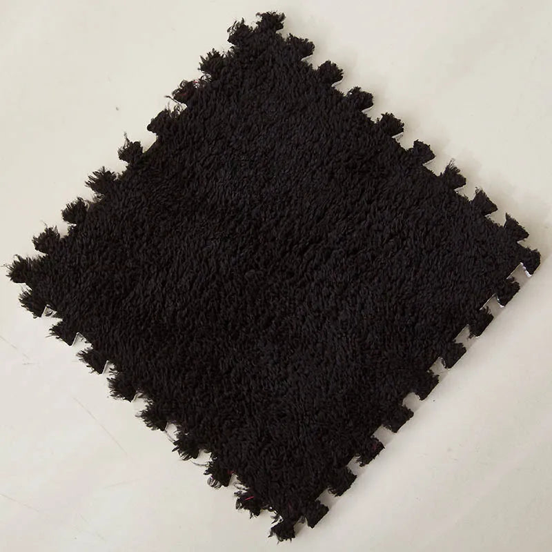 10Pcs Soft Plush Children Kids Rug Play Mat Interlocking Puzzle Mat Exercise Tiles Floor Carpet Decoration Playmat 30*30*1CM