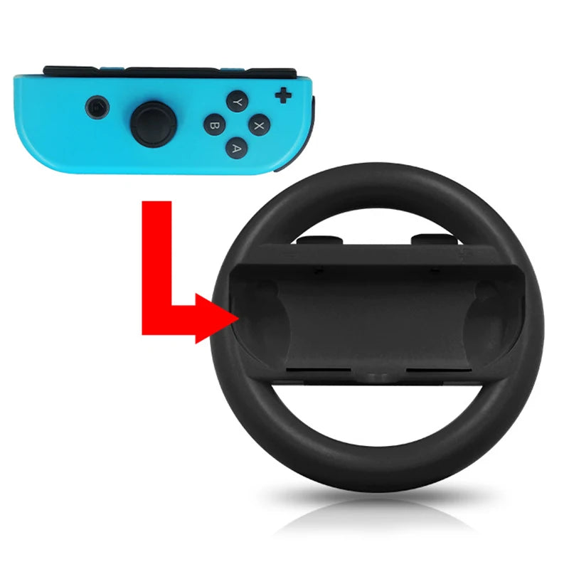 2pcs Left Right Game Steering Wheel Controller Handle Holder Grip JoyCon Controller Gamepad For Nintendo Switch OLED Accessories