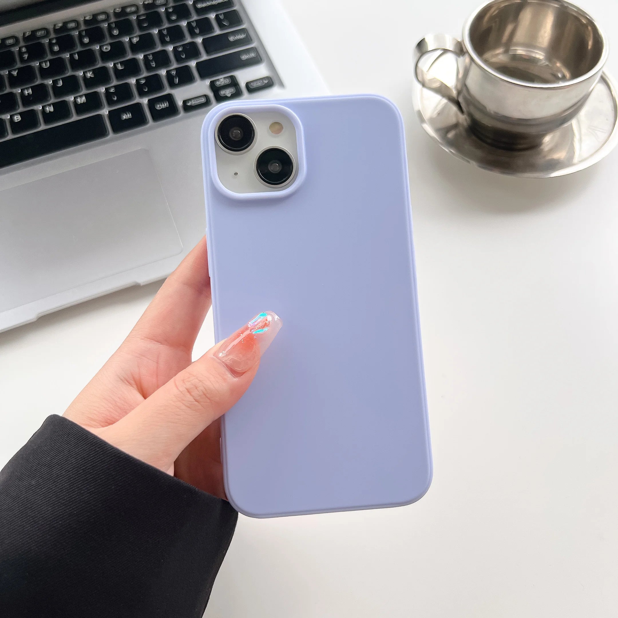 Luxury Candy Color Soft Cases for IPhone 15 14 16 13 Pro Max 16plus 16Pro Bumper Shockproof TPU Silicone Back Cover Caque
