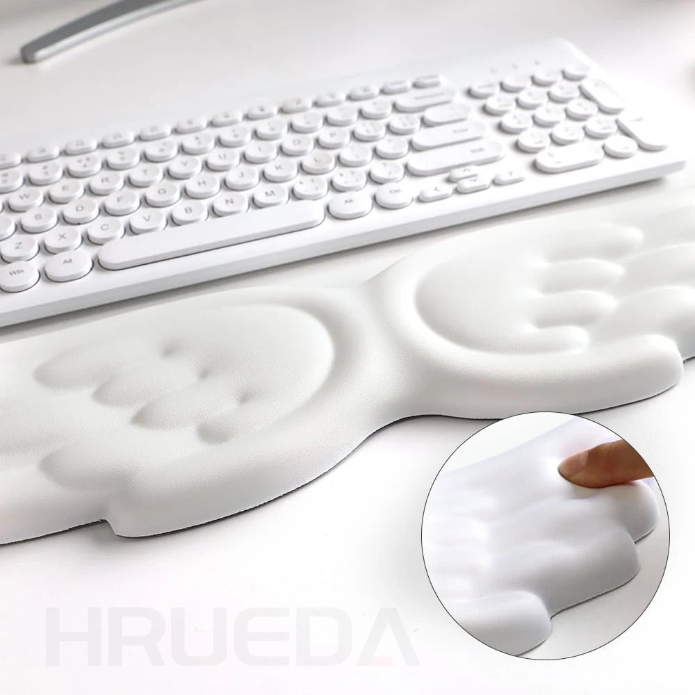 Mechanical Keyboard Mouse Wrist Rest Computer Keyboard Laptop Angel Wing Memory Foam Mouse Cushion Support Pad Wrist Support