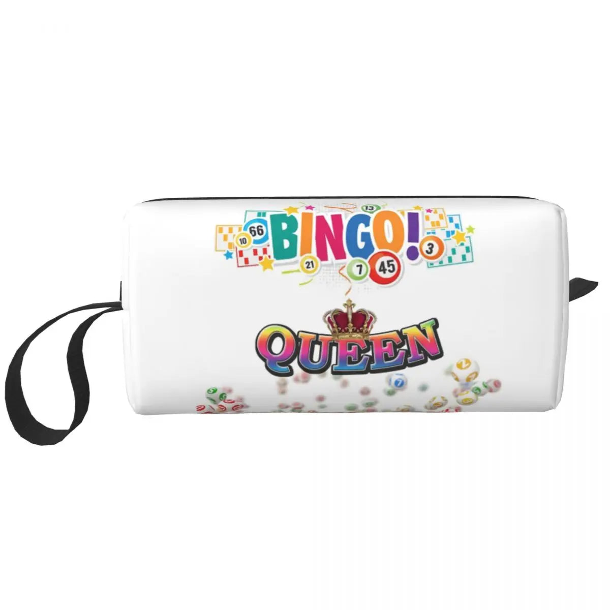 Custom Travel Bingo Balls Toiletry Bag Kawaii Paper Game Makeup Cosmetic Organizer Women Beauty Storage Dopp Kit Box
