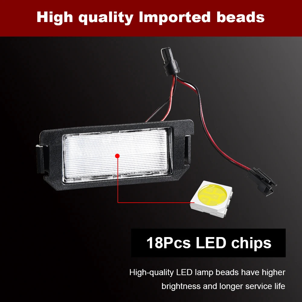 For Hyundai i20 XG30 Terracan HP license plate lights Suitable For Kia Picanto TA white LED car waterproof license plate lights