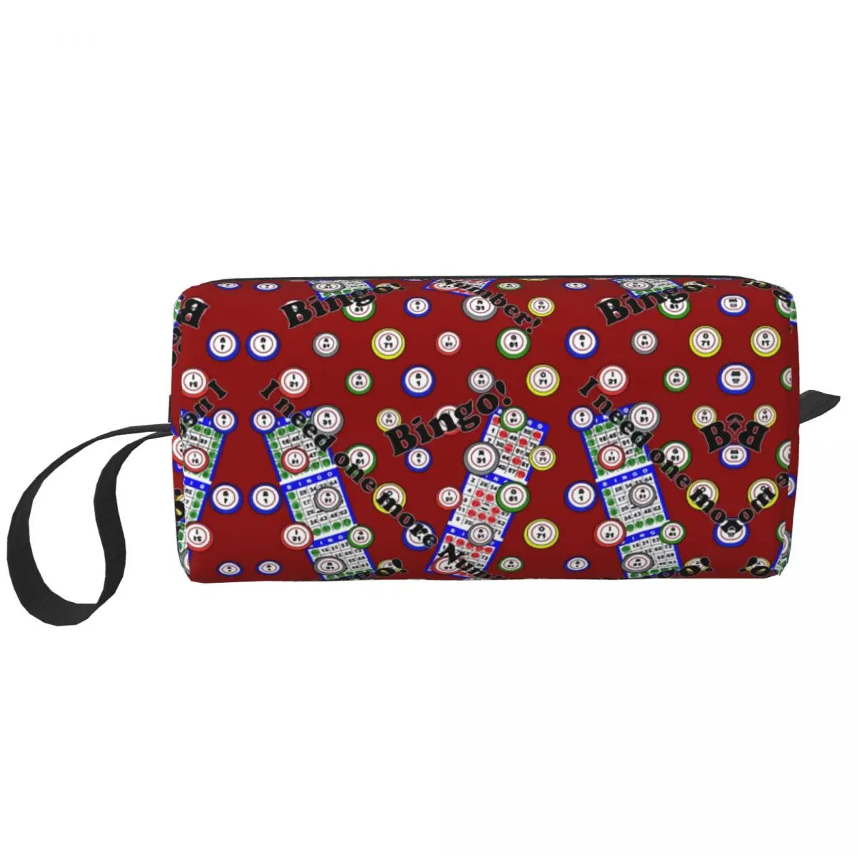 Custom Travel Bingo Balls Toiletry Bag Kawaii Paper Game Makeup Cosmetic Organizer Women Beauty Storage Dopp Kit Box