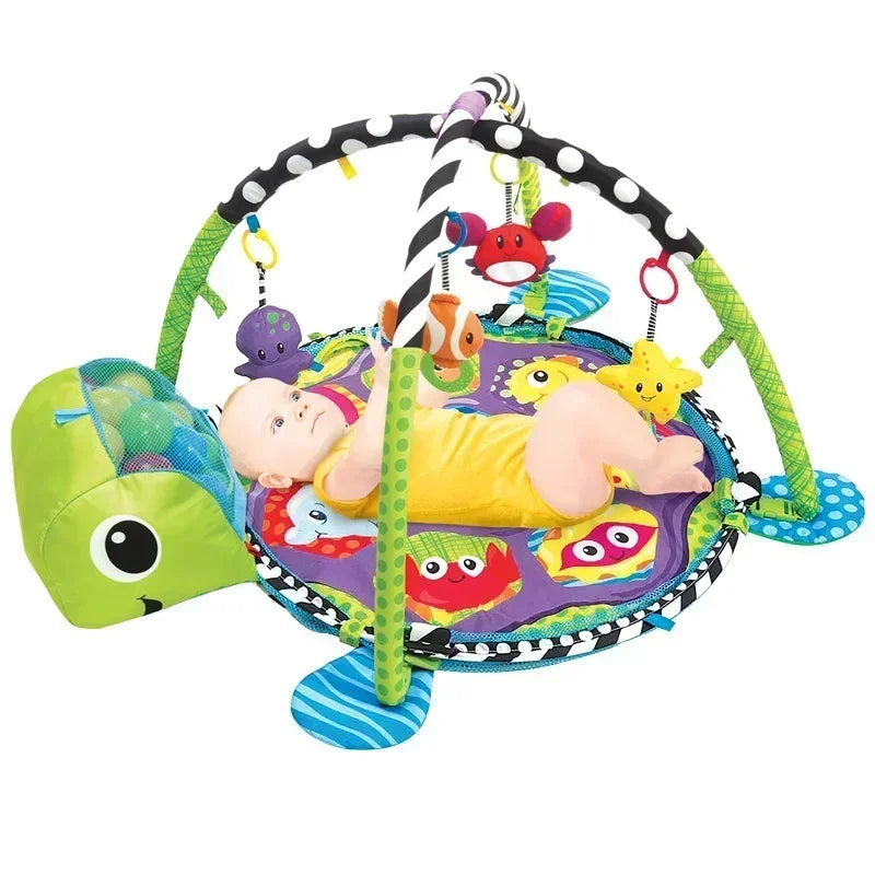 3 In 1 Mat For Children Turtle Educational Mat Crawling Blanket Infant Play Rug Kids Soft Activity Mat Gym Baby Tapete Infantil