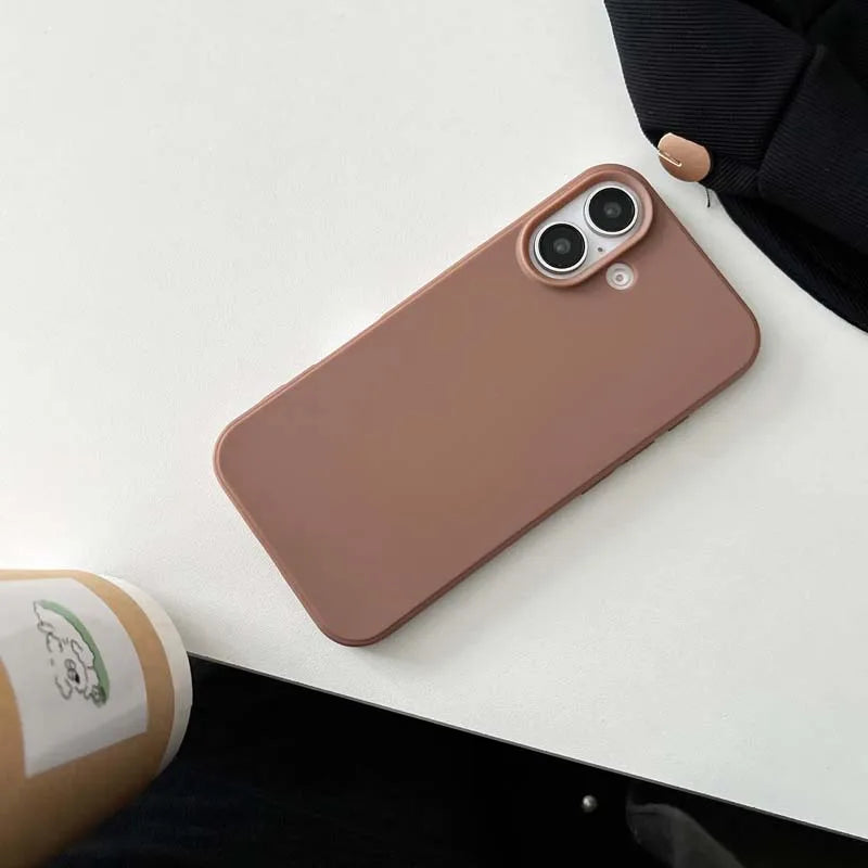 Luxury Candy Color Soft Cases for IPhone 15 14 16 13 Pro Max 16plus 16Pro Bumper Shockproof TPU Silicone Back Cover Caque