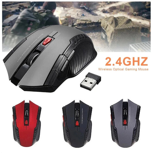 Mouse Inalámbrico Óptico Gaming – Diseño Moderno, Optoelectrónico de Alta Precisión