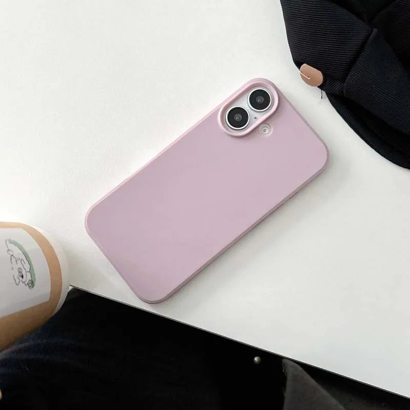 Luxury Candy Color Soft Cases for IPhone 15 14 16 13 Pro Max 16plus 16Pro Bumper Shockproof TPU Silicone Back Cover Caque