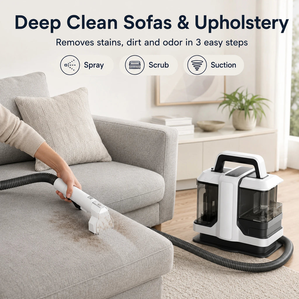 SIHAO 750W Spot Cleaner Vacuum Cleaner Handheld Carpet Cleaner 15KPa 750W Spray Suction Integrated Machine Clean Machine