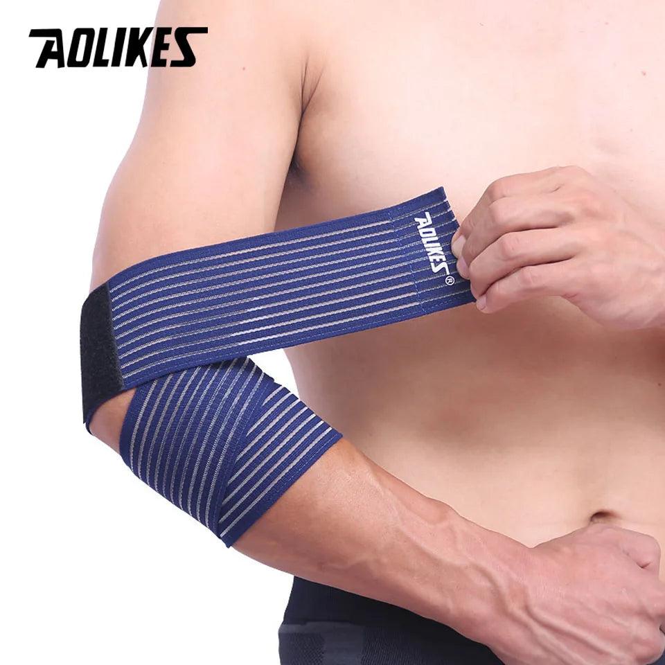 AOLIKES 1PCS Basketball Badminton Tennis Elbow Pad Ankle Brace Wrap Support Elastic Gym Sport Elbowband Fitness Bandage