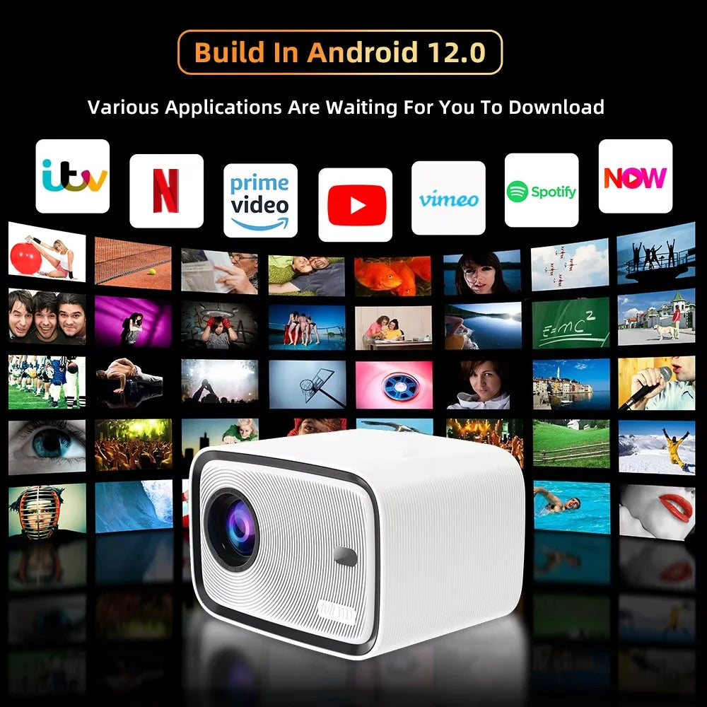 4K Mini Android Portable Projector H5 Pro Projectors HD 4k 1080p Home Theater Tv Android Proyector 4K Video Projecteur Projector