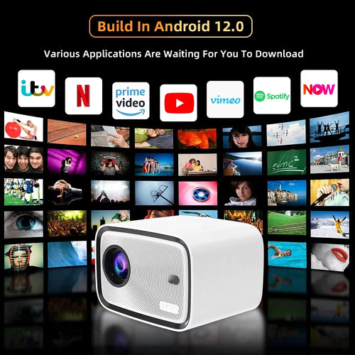 4K Mini Android Portable Projector H5 Pro Projectors HD 4k 1080p Home Theater Tv Android Proyector 4K Video Projecteur Projector