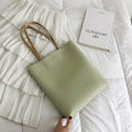 Solid Color PU Leather Tote Bag Large Capacity Crossbody Bag For Women Girls Simple Shoulder Messenger Bag Versatile Handbag