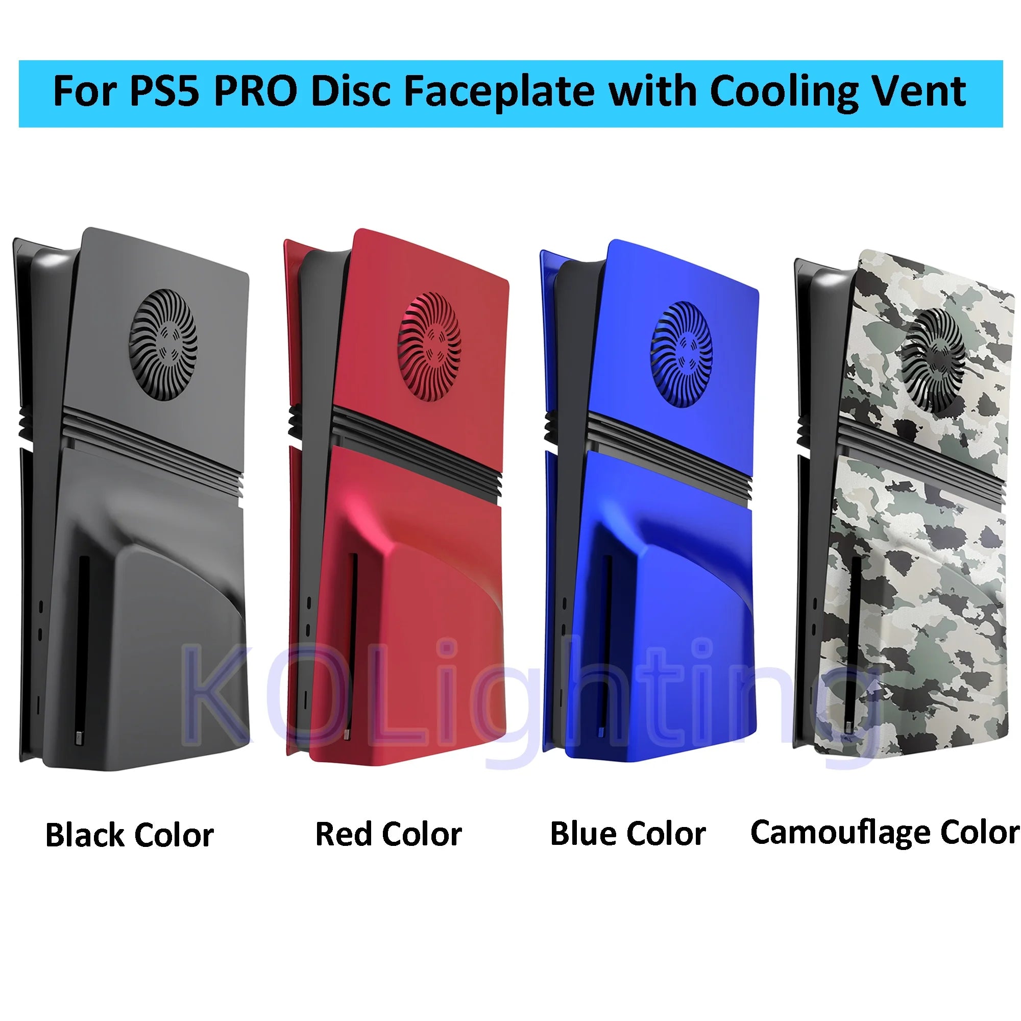 Anti-Scratch Dustproof Case Replacement with RGB Ring Cover Skin for PS5 Pro CD-ROM Plates for PlayStation 5 Pro 2024