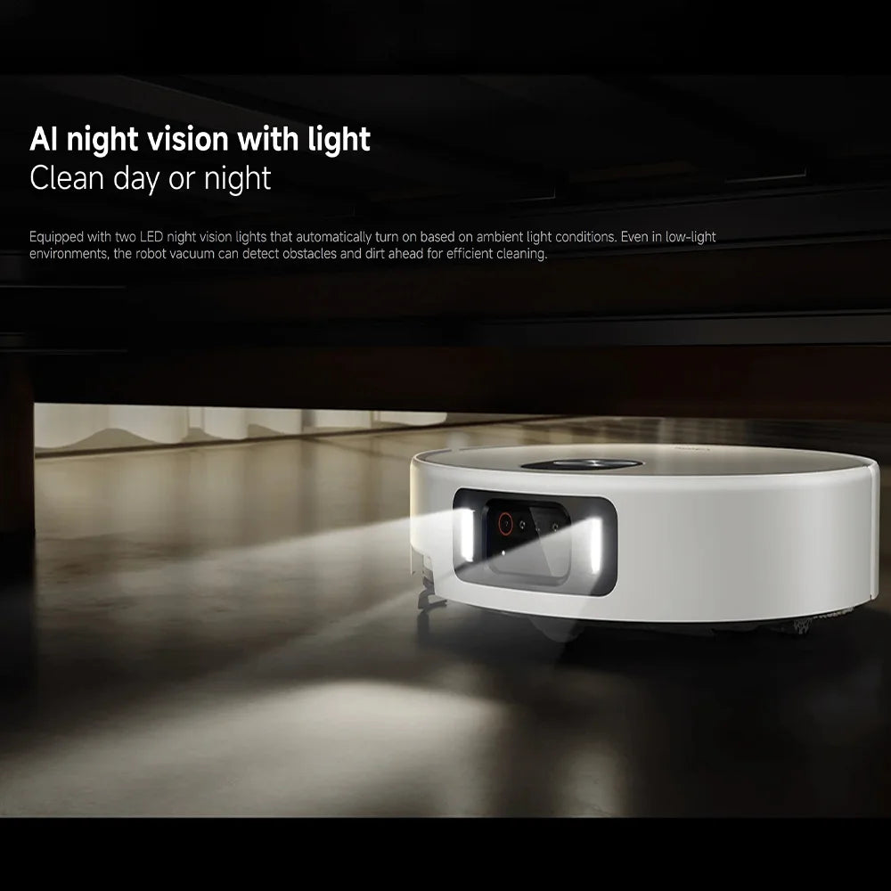 Global version Xiaomi Robot Vacuum 5 Pro（X20+ upgrade）HD video one-way calls AI Three Camera identification 200 kinds of obstacle recognition Raise and lower LDS and clean deepinto low spaces 20000Pa strongest Xiaomi suct