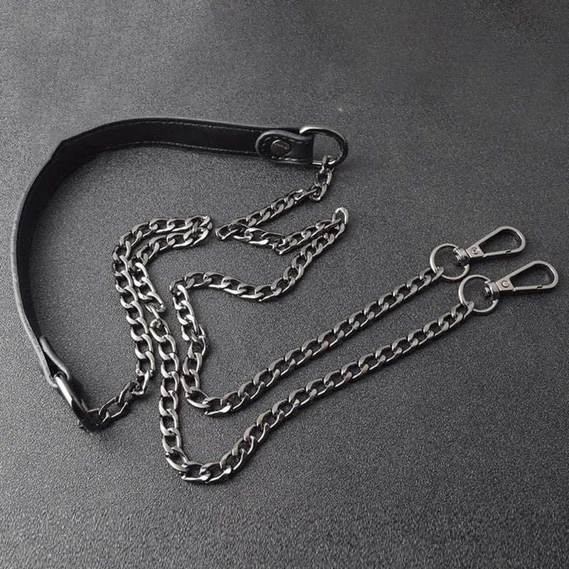 120cm Metal Bag Chain Replacement PU Leather Bags Straps for DIY Handbag Handles Shoulder Straps Accessories Bags Handles