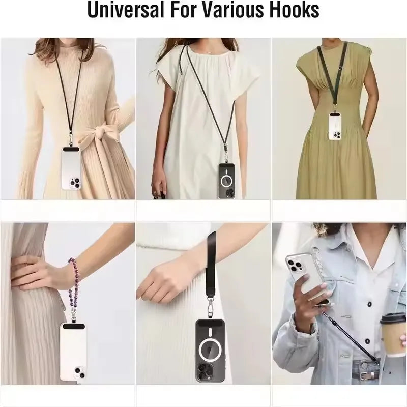 3/5pcs Mobile Phone T-shaped Strap Plate Sheet Cellphone Case Braid Lanyard Accessories Weave Card for iPhone 14 15 16 17 Xiaom