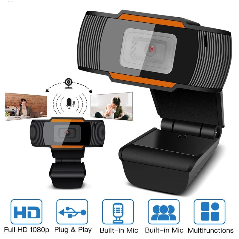 Mini cámara Web HD 480/720/1080P, cámara Web USB con micrófono para PC, ordenador, escritorio, Gamer, Webcast, videollamada, trabajo en conferencia