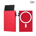 2026 RFID Blocking Card Holder For Men Women, Magnetic Suction Aluminum Alloy Card Box, Fashion Pop-Up Card Clip Wallet