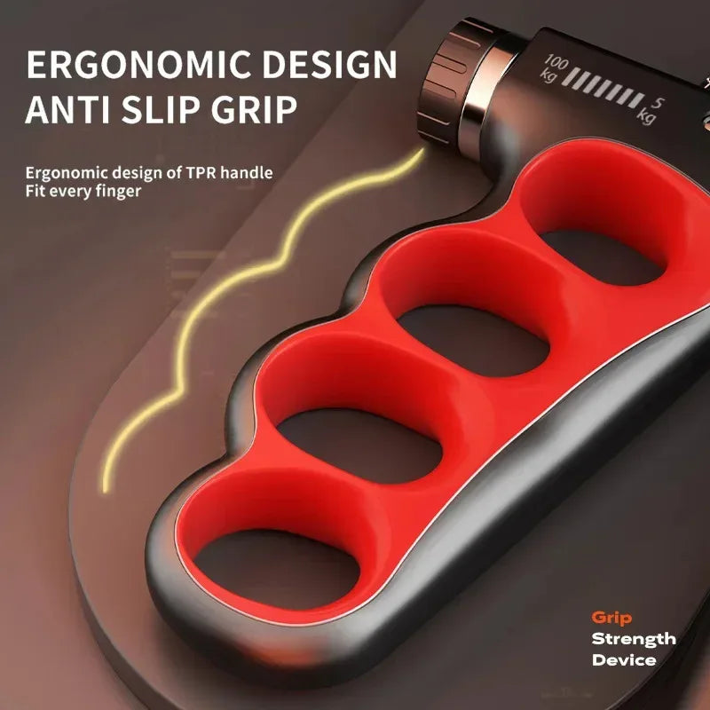 5-100Kg Adjustable Electron Counting Grip Strength Trainer Wrist Expander Hand Grip Strengthener Muscle Building Injury Recovery