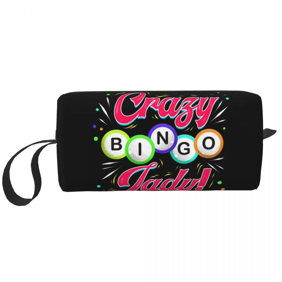 Custom Travel Bingo Balls Toiletry Bag Kawaii Paper Game Makeup Cosmetic Organizer Women Beauty Storage Dopp Kit Box