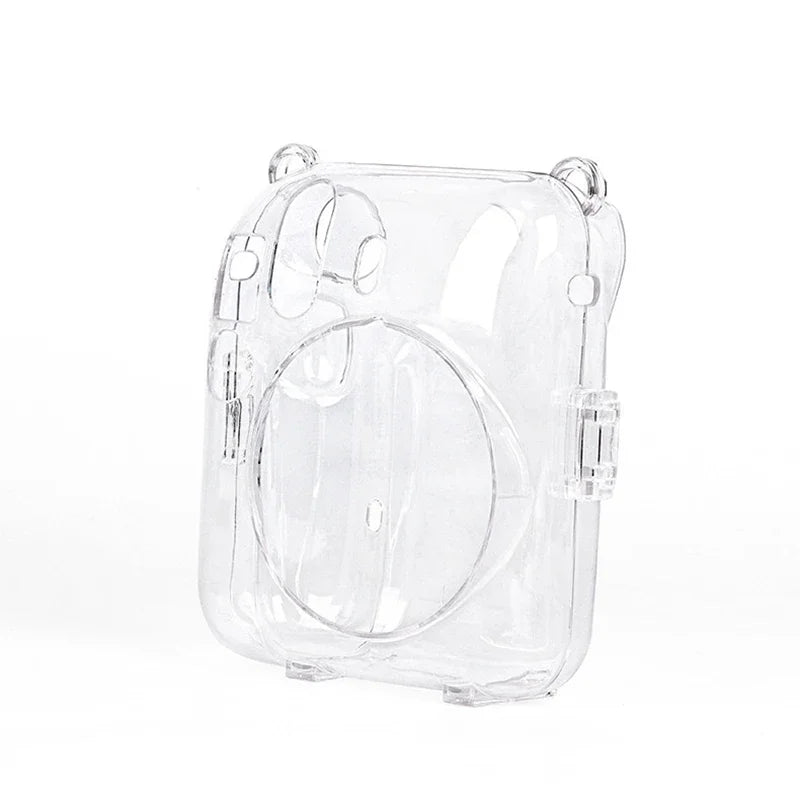 For Fujifilm Instax Mini 12 Transparent Camera Cover Protective Carrying Bag Cover With Storage Bag With Shoulder Strap
