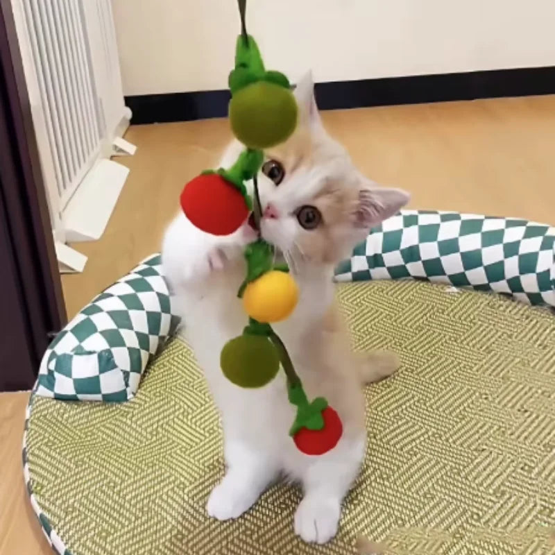 New cat funny cat stick steel wire long pole feather cute cat toy kitten fishing rotating self-pleasure relief pet toy