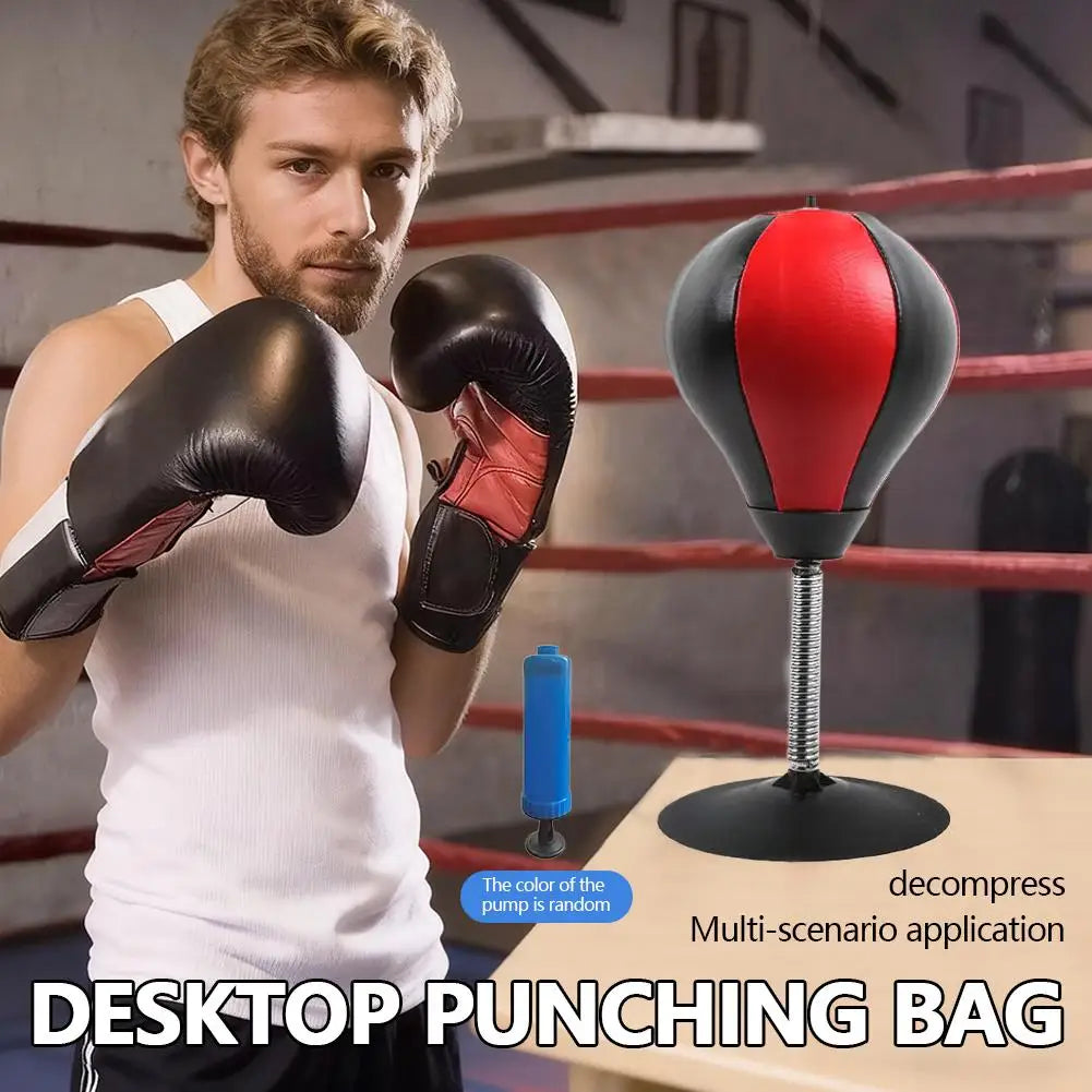 Desktop Punching Bag Super Strong Suction Boxing Speed Ball Stress Buster For Office Table Fun Gift For Friends Coworker Adult