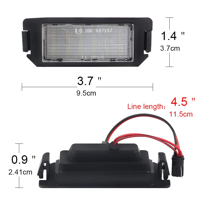 For Hyundai i20 XG30 Terracan HP license plate lights Suitable For Kia Picanto TA white LED car waterproof license plate lights