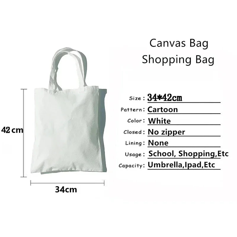 Merry Christmas 26 Alphabet Canvas Tote Bag for Women Letters Aesthetic Shoulder Bag Cartoon Capybara Student Reusable Handbags
