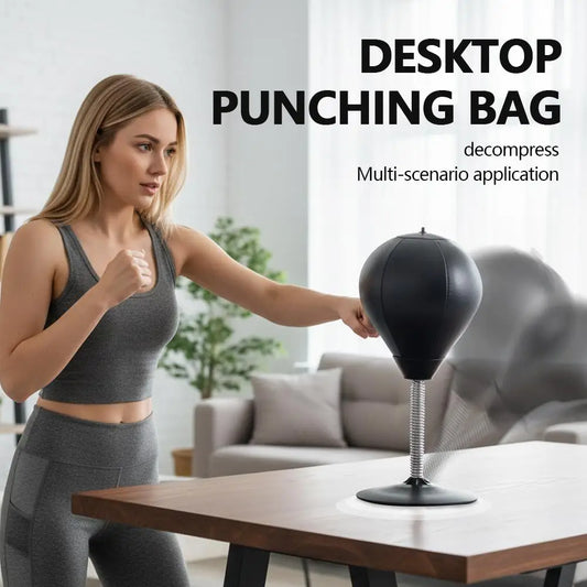 Desktop Punching Bag Super Strong Suction Boxing Speed Ball Stress Buster For Office Table Fun Gift For Friends Coworker Adult