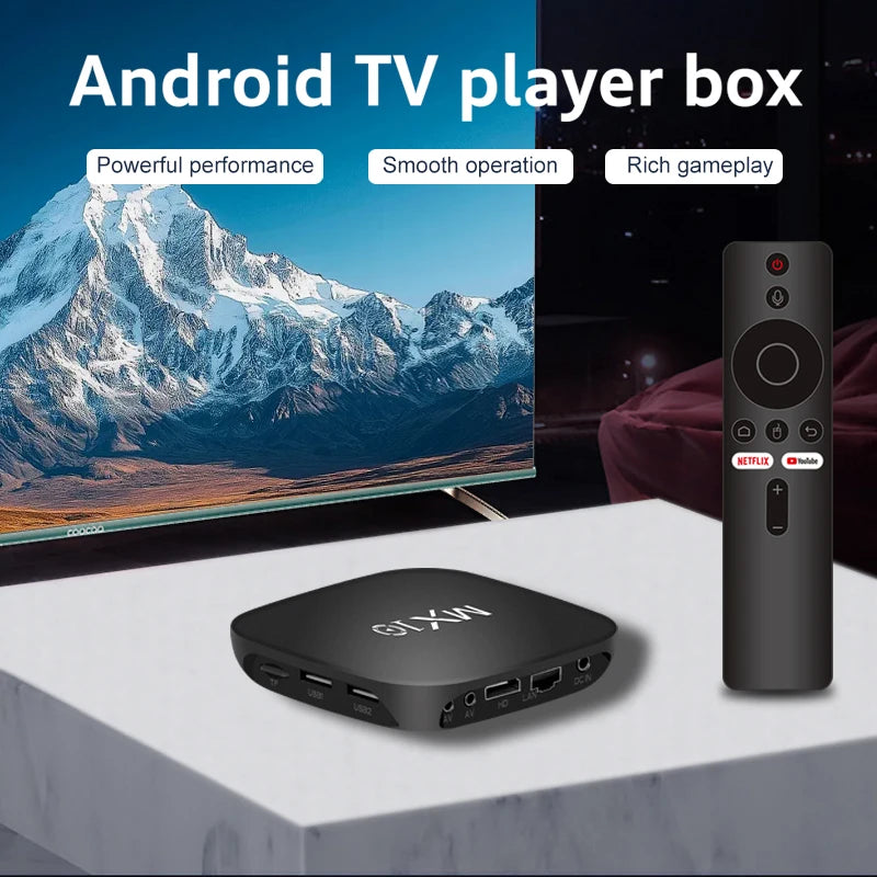 MX10 Android 143TV Box RK3228 Octa Core Cortex A55 Support 8K Video 4K 1000M LAN Wifi6 Media Player Cooling Fan