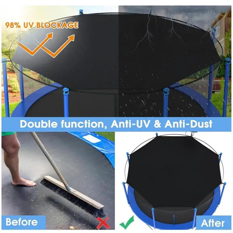Trampoline Sun Shade Protective Trampoline Tent Cover Waterproof Oxford Foldable Sun Protection Trampolines Canopy Anti-UV