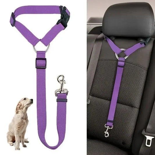 Cinturón de Seguridad Ajustable para Perros – Correa para Auto Segura y Cómoda
