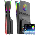 Anti-Scratch Dustproof Case Replacement with RGB Ring Cover Skin for PS5 Pro CD-ROM Plates for PlayStation 5 Pro 2024