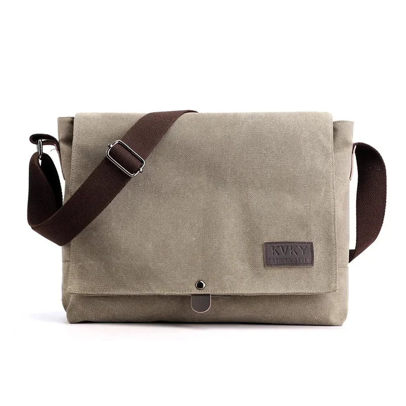 New Fashion Cross Body Bag New Men Canvas Crossbody Shoulder Messenger Bags Man Casual Solid Multi Function Portable Male Bag