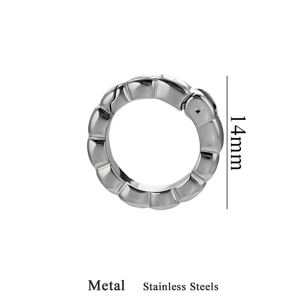 2pcs Stainless Steel Clasps Gold Geometry Heart Round Ring Lobster Clasp Hook Connectors DIY Jewelry Making Supplies Accessories