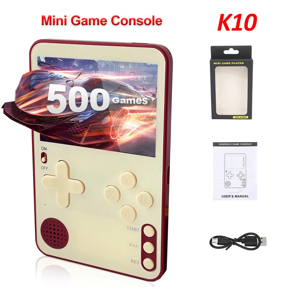 Mini Handheld Game Console Built-in 500 Retro Games 2.4inch LCD Screen Console for Kids Toy Game Portable Video Game Player