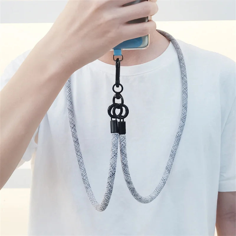 1pc Outdoor Mobile Phone Hanging Rope Crossbody Backable Neck Hanging Strap Durable Phone PLR Lanyard for Mountainous Anti-lost