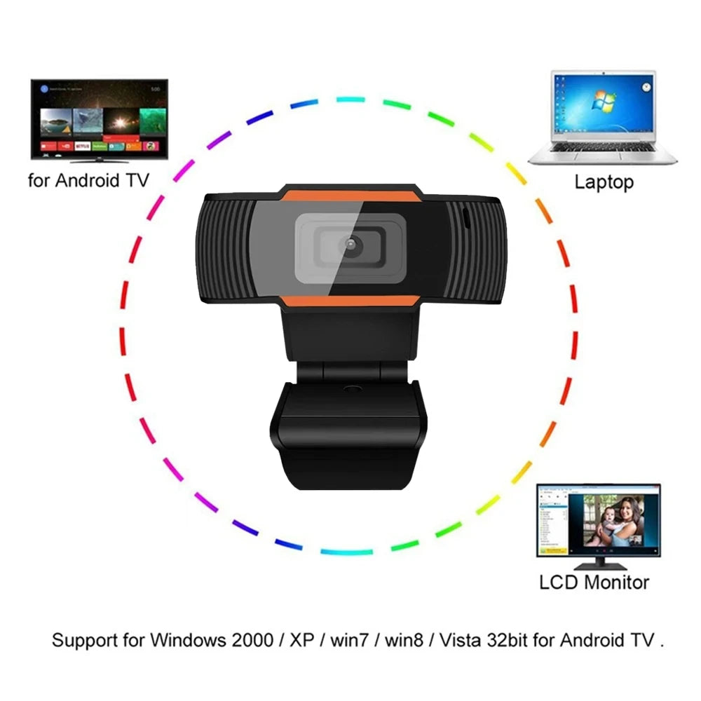 Mini cámara Web HD 480/720/1080P, cámara Web USB con micrófono para PC, ordenador, escritorio, Gamer, Webcast, videollamada, trabajo en conferencia